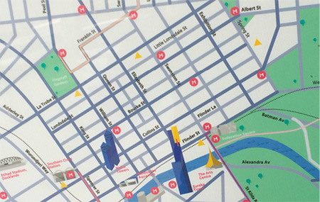 Map of Melbourne’s central city grid